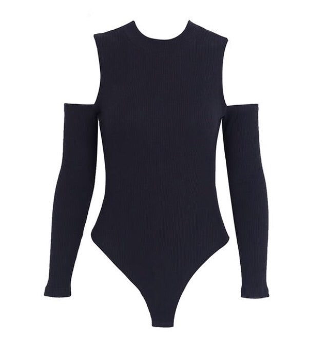 Oblique Off The Shoulder Ruffle Trim Bodysuit – CleverKittens