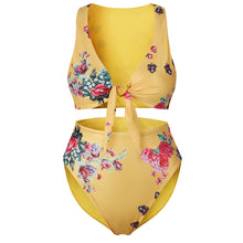 Clever Kittens Cherry Blossom Print Tie Me Up Bikini Swimsuit