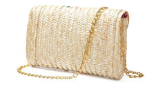 Banana Embroidery Straw Messenger Beach Bag