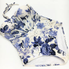 Floral Fraulein Swimsuit Blue - as seen in Vogue
